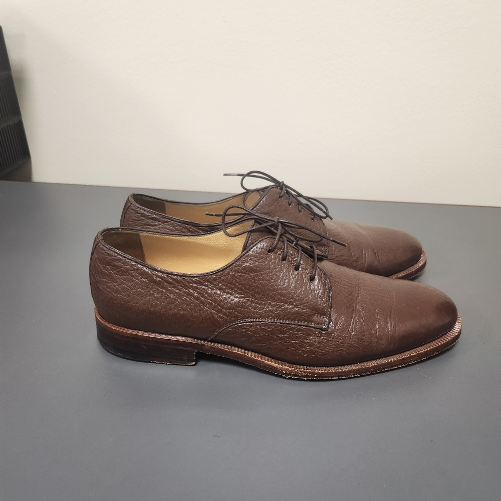 Moreschi Brown Leather laced up shoes Sz 9. - Picture 3 of 11